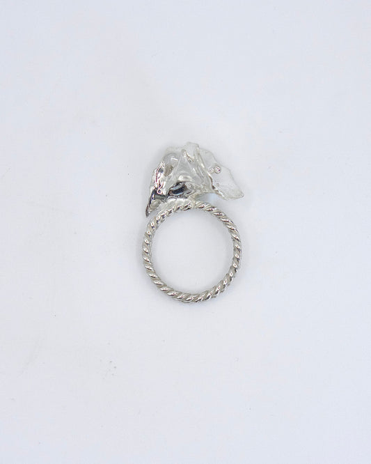 elegant everyday silver ring that goes with any outfit, amemori