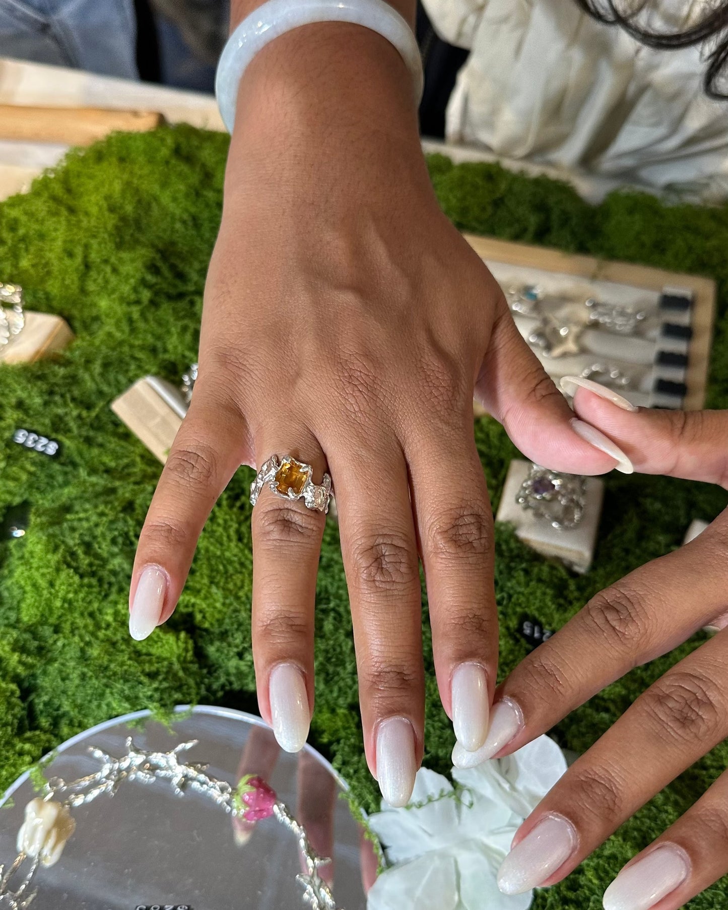 everyday silver ring with yellow topaz, at renegade craft air