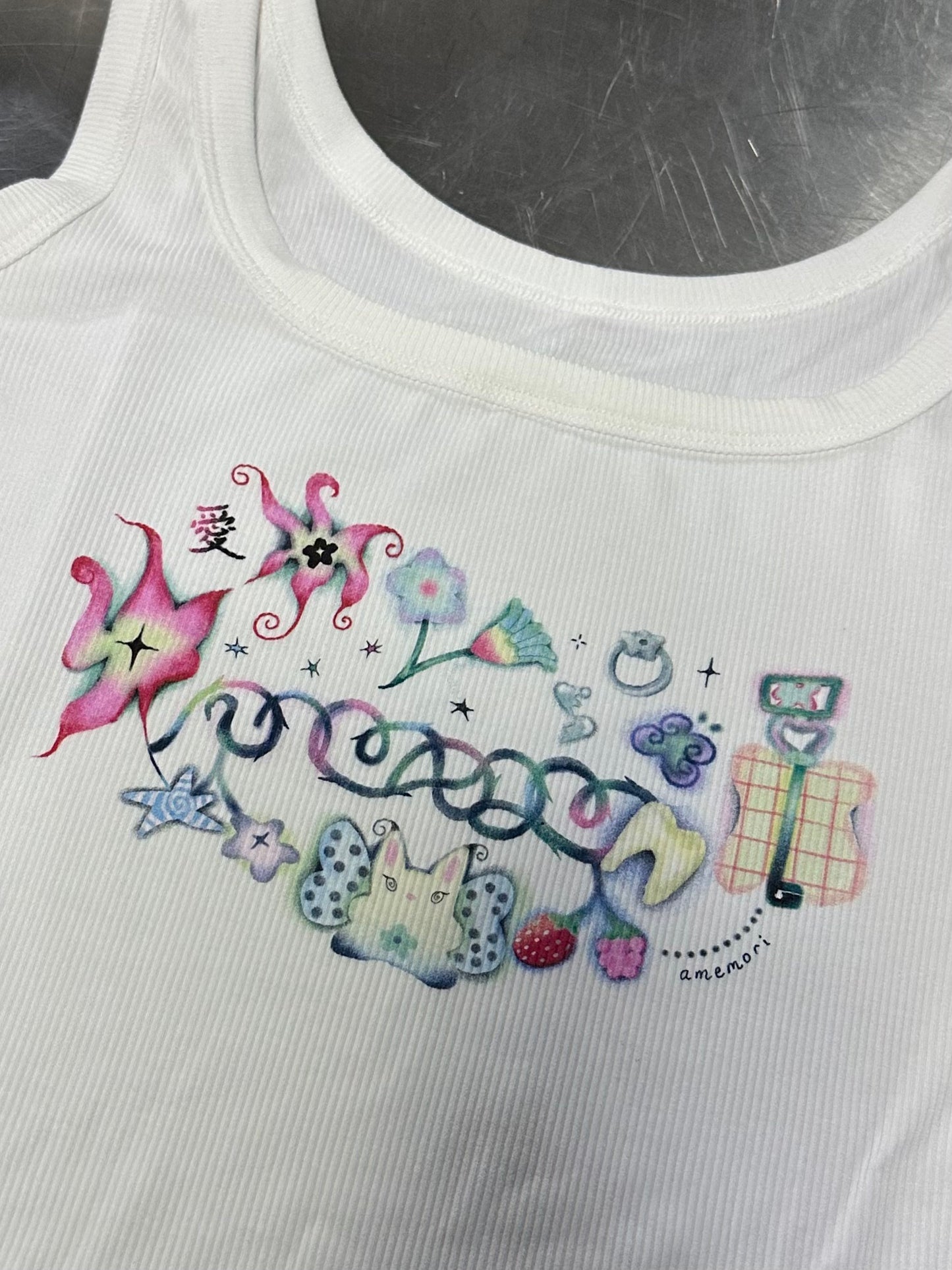 amemori tank top, official brand merch designed with indigo.miel