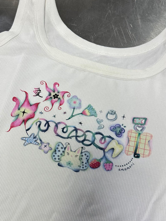 amemori tank top, official brand merch designed with indigo.miel